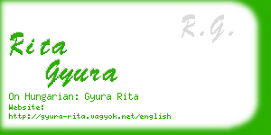 rita gyura business card